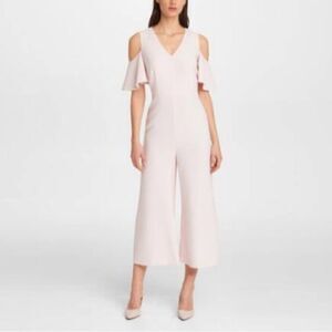 Karl Lagerfeld Pink Cold shoulder jumpsuit.Size 2